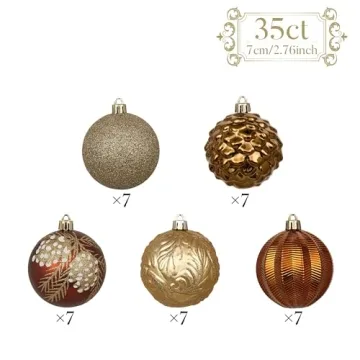 Valery Madelyn 35ct Shatterproof Christmas Ornaments Set