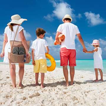 Silkfly 2 Colors Mesh Beach Tote Bag for Women 2024 Net Tote Bag Large Zipper Waterproof Pool Shoulder Bag with Multiple Pockets for Beach Vacation Swimming Family Travel Supplies