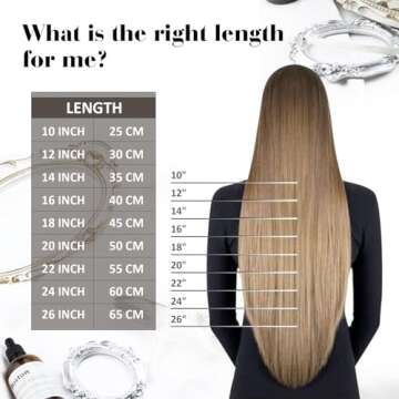 Moresoo Clip in Human Hair Extensions - Ombre Color 14 Inch