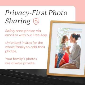 Skylight Digital Picture Frame - WiFi Enabled with Load from Phone Capability, Touch Screen Digital Photo Frame Display - Customizable Gift for Friends and Family - 10 Inch Gold