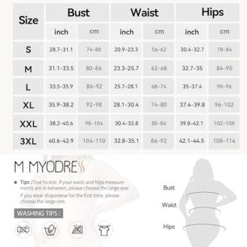 M MYODRESS Fajas Colombianas Reductoras Y Moldeadoras Shapewear for Women Control Bodysuit Postparto...