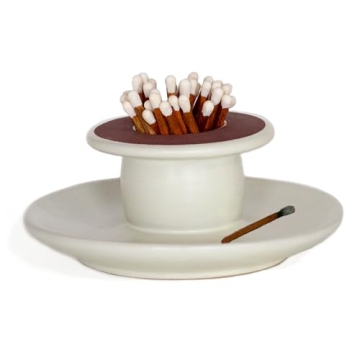 Vintage Aesthetic Match Holder with Striker Tray – Perfect Gift Idea