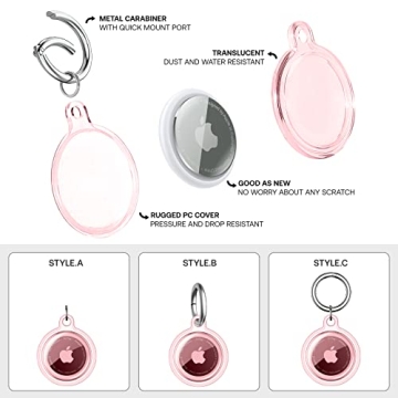 Colorful Waterproof AirTag Holders – 4 Pack