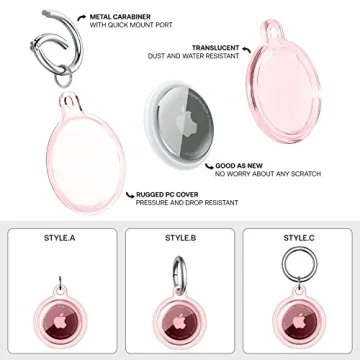 Colorful Waterproof AirTag Holders – 4 Pack