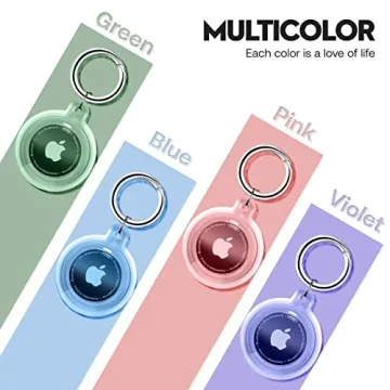 Colorful Waterproof AirTag Holders – 4 Pack