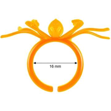 120 Pieces Spider Rings Halloween Rings Plastic Spider Cupcake Topper Bulk Costume Accessories Hallo...