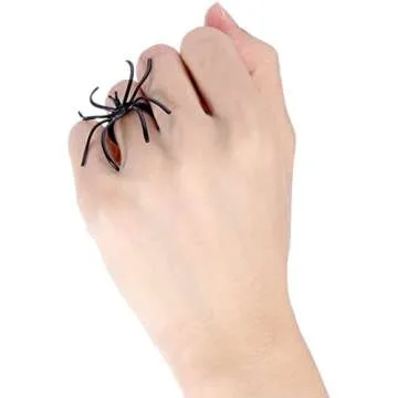 120 Colorful Spider Rings for Halloween Parties and Costumes