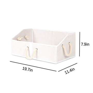 3 Collapsible Closet Organizers and Storage Bins, Fabric Organizing Box Cubes, Foldable large bag sh...