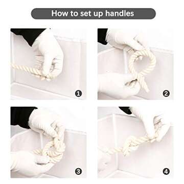 3 Collapsible Closet Organizers and Storage Bins, Fabric Organizing Box Cubes, Foldable large bag shelves for organization, Trapezoid basket, purse portable unit, White, 19” Wide