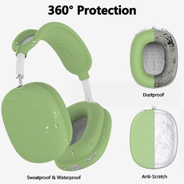 Stylish Silicone Cover Set for AirPods Max, Full Protection