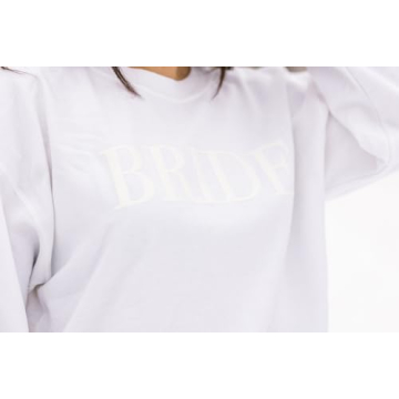 Stylish White Bride Sweatshirt for Future Mrs