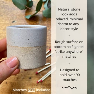 SHIBUSA Match Holder | Stylish Ceramic Jar for Matches