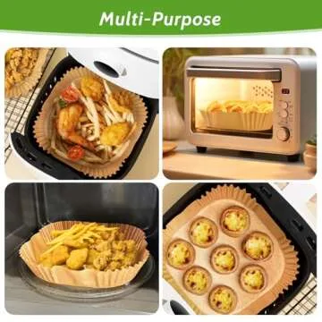 360 Pcs 8 Inch Square Heavy Duty Air Fryer Paper Liners Disposable, Non-Stick and Non-Leak Parchment Paper, AirFryer Disposable Liners for Air Fryer, Oven, Steamer Pot & Microwave