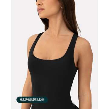 PAVOI One-Piece Workout Bodysuit with Built-In Bra 5" Shorts