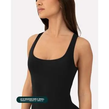 PAVOI One-Piece Workout Bodysuit with Built-In Bra 5" Shorts