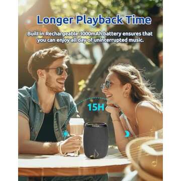 PORTBOR Portable Bluetooth Speaker - Waterproof and Powerful Sound