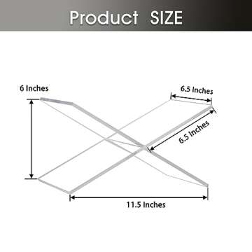 LIZ QNNALY Large Clear Acrylic Book Stand - Perfect for Displaying Open Books on Your Coffee Table -...