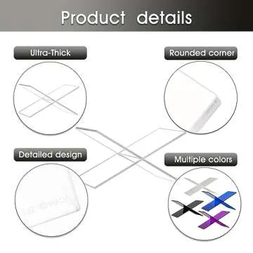 LIZ QNNALY Large Clear Acrylic Book Stand - Perfect for Displaying Open Books on Your Coffee Table - Ideal for Bibles, Cook Books, Guest Books, Magazines, Each with a Lucite Paperweight (Clear)