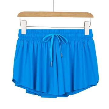 Flowy Athletic Shorts for Women Gym Yoga Workout Running Sweat Short Spandex Butterfly Tennis Skort ...