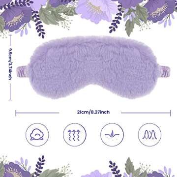 RAYNAG 4 Pack Plush Eye Mask Soft Sleeping Blindfold Eye Cover for Sleepover Gift Birthday Party Favors, Comfortable Silky Fabric on The Back, Cozy, Fluffy and Furry #1, 4 Colors