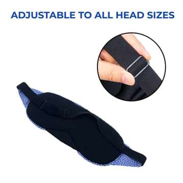 Sleep Mask for Men and Women - Blindfold Mask for Travel with Headband Adjustable Strip - Eye Mask for Airplane – Light Blocking sleep mask - Eye Covers for Sleeping - Black out Eye Mask for Sleeping