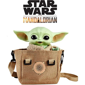 Mattel Star Wars Grogu Plush 10-inch Toy, Character Figure with Soft Body, Sounds & Carrier, Inspire...