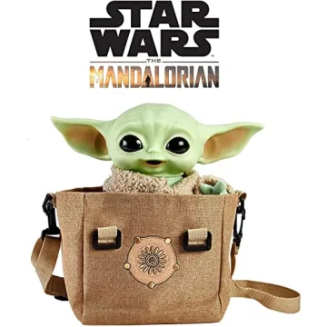 Mattel Star Wars Grogu Plush 10-inch Toy – Adorable Sounds & Carrier