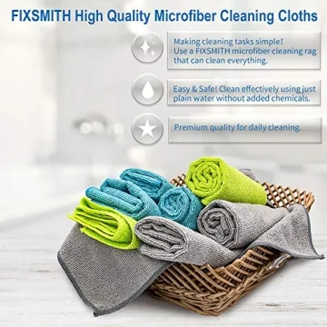 FIXSMITH Microfiber Cleaning Cloths for Home and Car Use