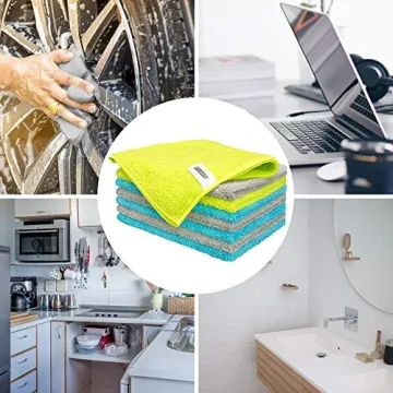 FIXSMITH Microfiber Cleaning Cloths for Home and Car Use