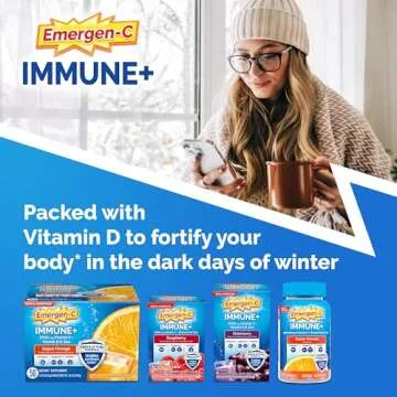 Emergen-C Immune+ Chewables 1000mg Vitamin C with Vitamin D Tablet for Immune Support