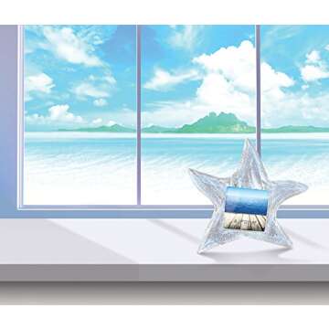 Puzzled COTA Global Pacific Starfish Beach 3.5x3.5 Frame - Star Fish Photo Frame for Summer Vacation...
