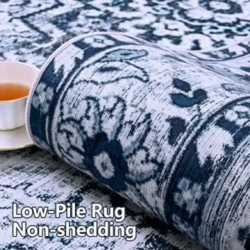 YJ.GWL Boho Floral 2x3 Rug, Machine Washable & Non-Slip