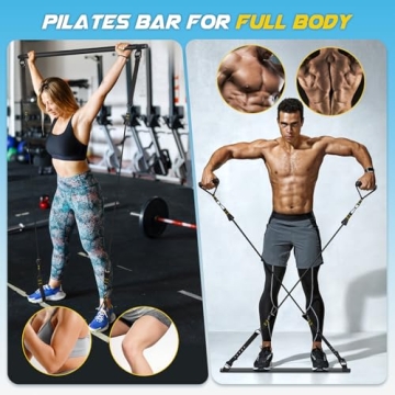 Pilates Bar Kit - Portable Home Gym Resistance Bands