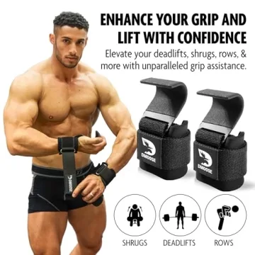 DMoose Weight Lifting Hooks for Powerlifting and Support