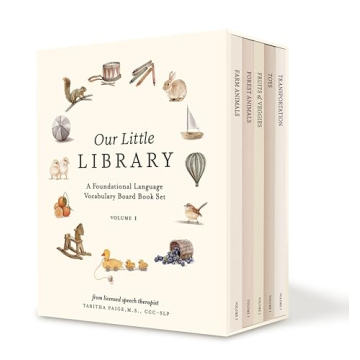 Our Little Library: A Foundational Language Vocabulary Board Book Set for Babies, Including Farm Ani...