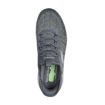 Skechers Men's Summits Key Pace Hands Free Slip-in Loafer, Charcoal/Black, 10 Wide