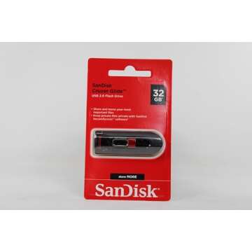 SanDisk 32GB Cruzer Glide USB 2.0 Drive - Reliable Storage