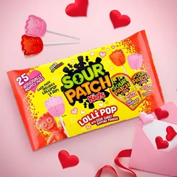 SOUR PATCH KIDS Lollipops for Valentine's Day - 20 Count