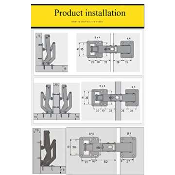 175 Degree Concealed Hydraulic Hinges for Frameless Cabinets