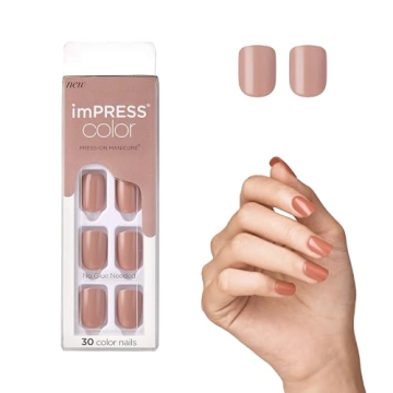 KISS imPRESS No Glue Press On Nails in Sandbox Pink