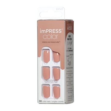 KISS imPRESS No Glue Press On Nails in Sandbox Pink