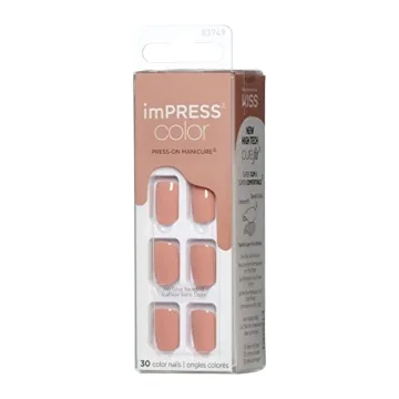 KISS imPRESS No Glue Press On Nails in Sandbox Pink