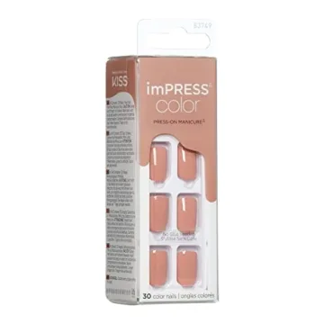 KISS imPRESS No Glue Press On Nails in Sandbox Pink