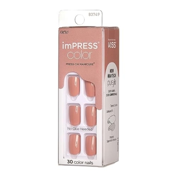 KISS imPRESS No Glue Press On Nails in Sandbox Pink