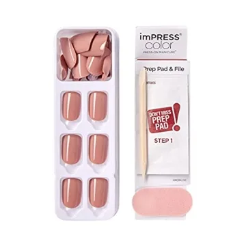 KISS imPRESS No Glue Press On Nails in Sandbox Pink
