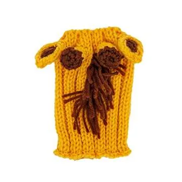 Zoo Snoods Giraffe Costume - Knit Dog Snood Ear Wrap for Pets, Warm Neck Cover for Halloween and Winter (Small)