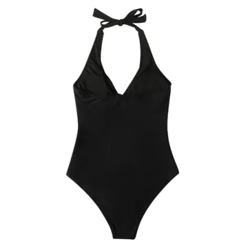SUUKSESS Tummy Control Halter One Piece Swimsuit for Women