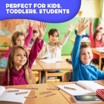 ThEast 12 Short Colored Pencils for Kids, Valentines Day Gifts for Class, Cute Animal Toddlers Color Pencil with Sharpener, Preschool Party Favors, Pre-Sharpened(Pack of 1)