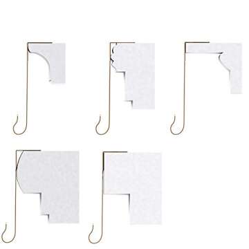 Rorain Set of 4 Christmas Stocking Holder for Mantel, Non Slip Safety Fireplace Hanger Grip, Xmas Stockings Hanging Hooks Without Damage Mantel Clip Hooks for Stockings Gold