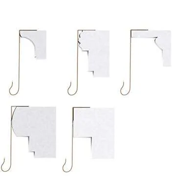 Rorain Set of 4 Christmas Stocking Holder for Mantel, Non Slip Safety Fireplace Hanger Grip, Xmas Stockings Hanging Hooks Without Damage Mantel Clip Hooks for Stockings Gold